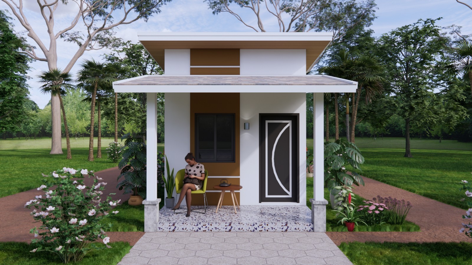 10×20 Ft Small House Plan | 1 Bed 1 Bath | 3x6m PDF + A4 Hard Copy and Cad files