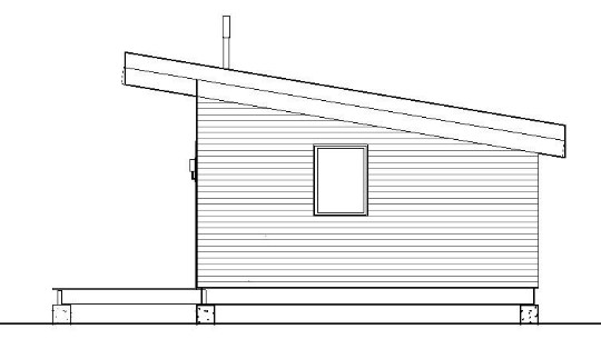 Modern 19′ x 28′ ADU/In-law Cabin / Guest / Tiny House Plans and Blueprints
