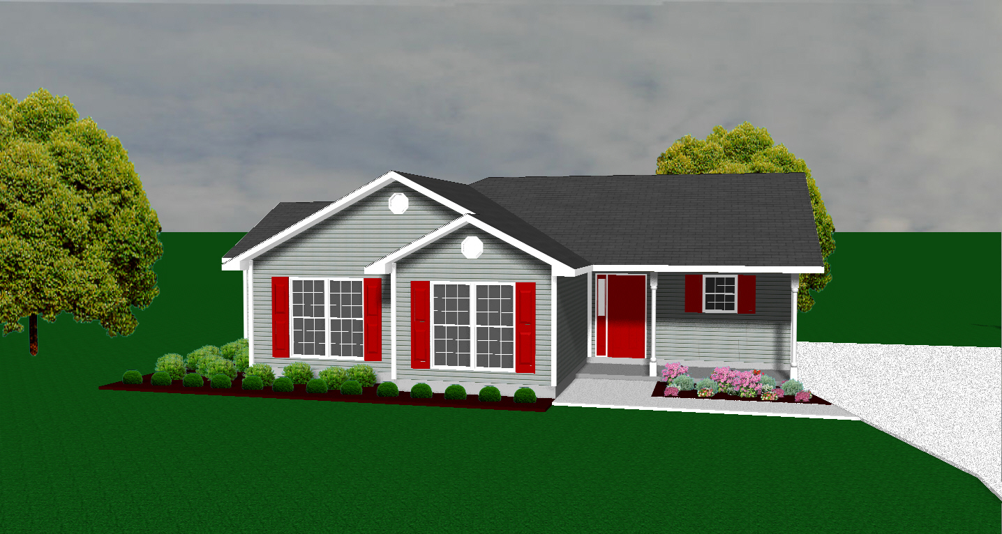 House Plan PDFs for 1300 Sq. Ft. 3 Bedroom House