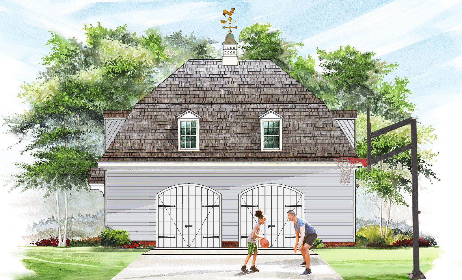 William Poole Designs Home Plans Toy Box Detatched Garage with Game Room