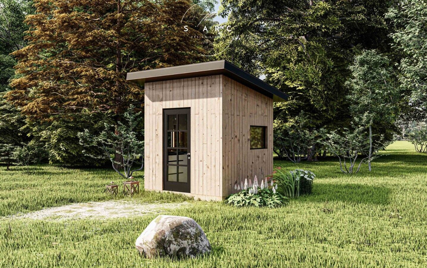 Cabin House Plans 8×8, Step by Step DIY, Material List, Blueprints