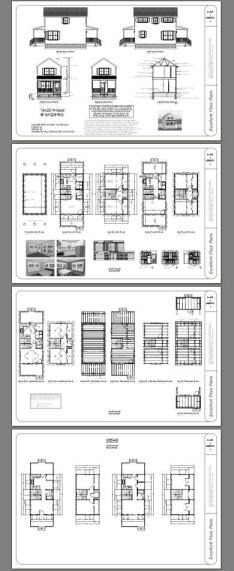 16×28 House — 2 Bedroom 1.5 Bath — PDF Floor Plan — 814 sq ft — Model 5G