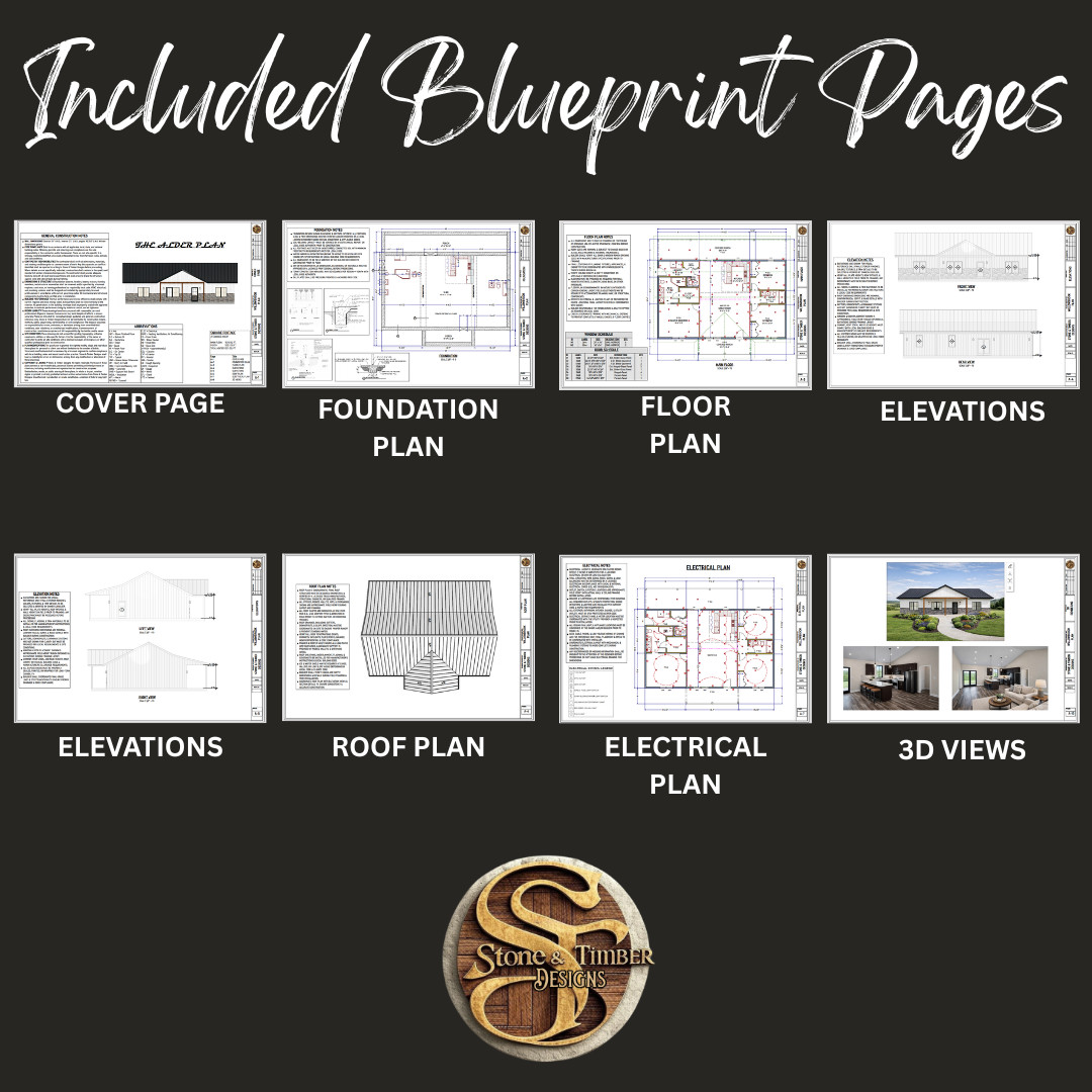 Modern Farmhouse Barndominium House Plans PDF | 1525 Sq Ft | 3 Bed 2 Bath