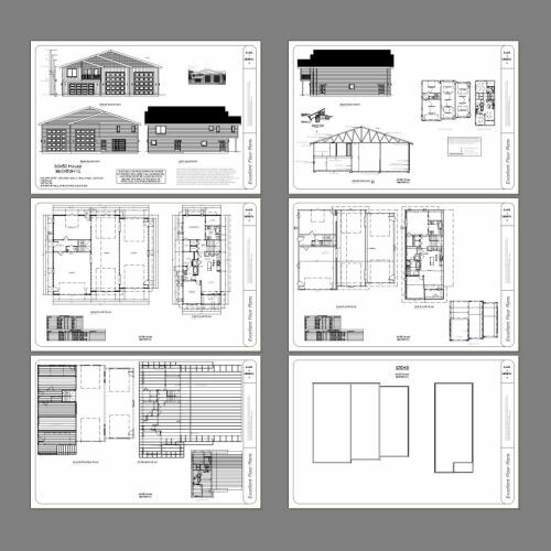 60×50 Apartment with 2-Car 2-RV Garage – PDF FloorPlan – 1,694 sqft – Model 1C