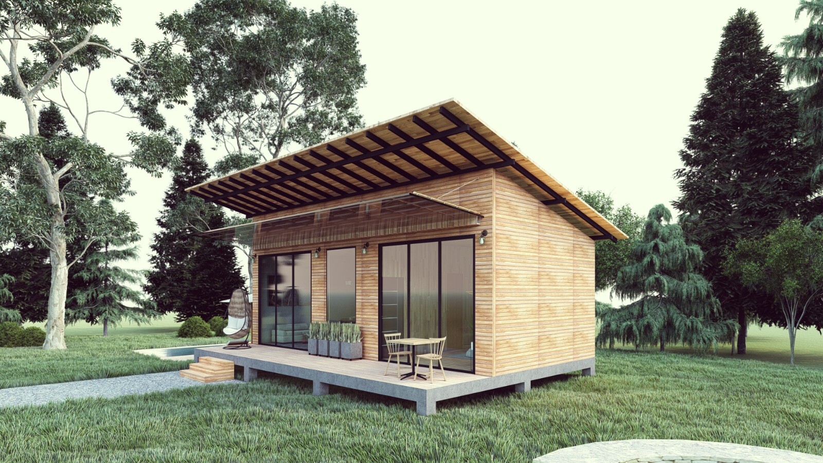20′ x 30′ Custom Tiny home House Plan with 3D images