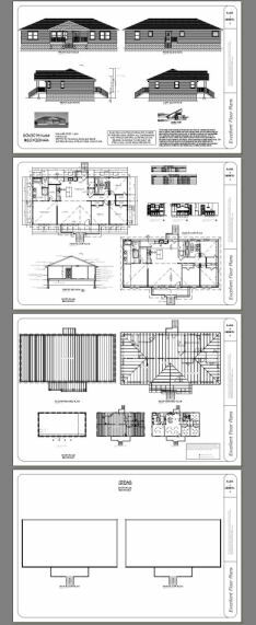 60×30 House — 4 bedroom 3 Bath — 1,800 sqft — PDF Floor Plan — Model 4A