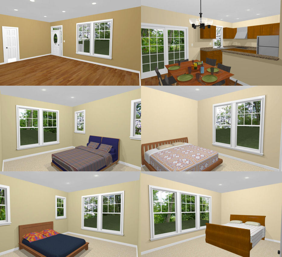 60×30 House — 4 bedroom 3 Bath — 1,800 sqft — PDF Floor Plan — Model 1A