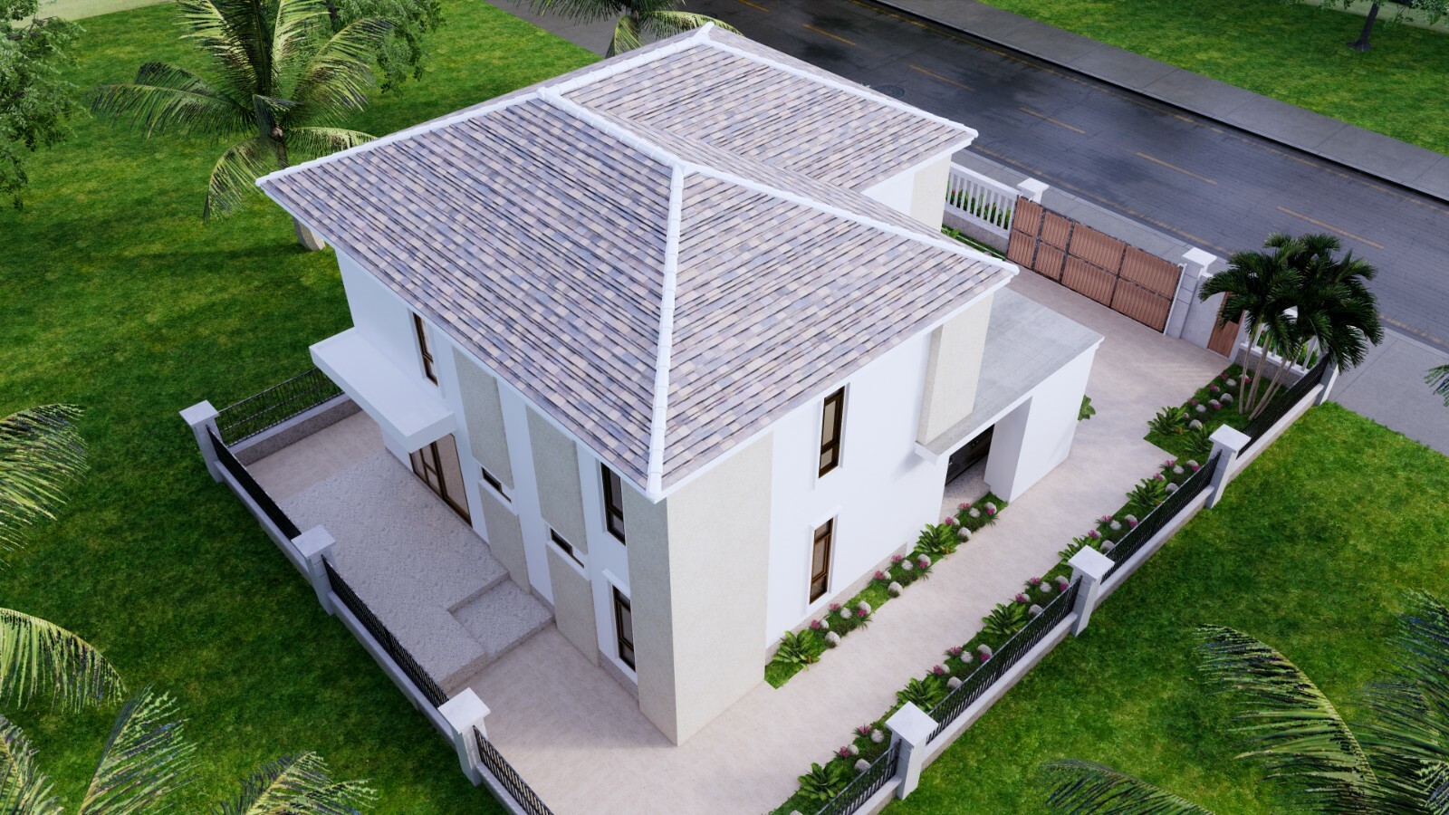 31×36 House Design Plan 9.5×11 M with 3 Bedrooms PDF Full Plans (A4 Hard Copy)
