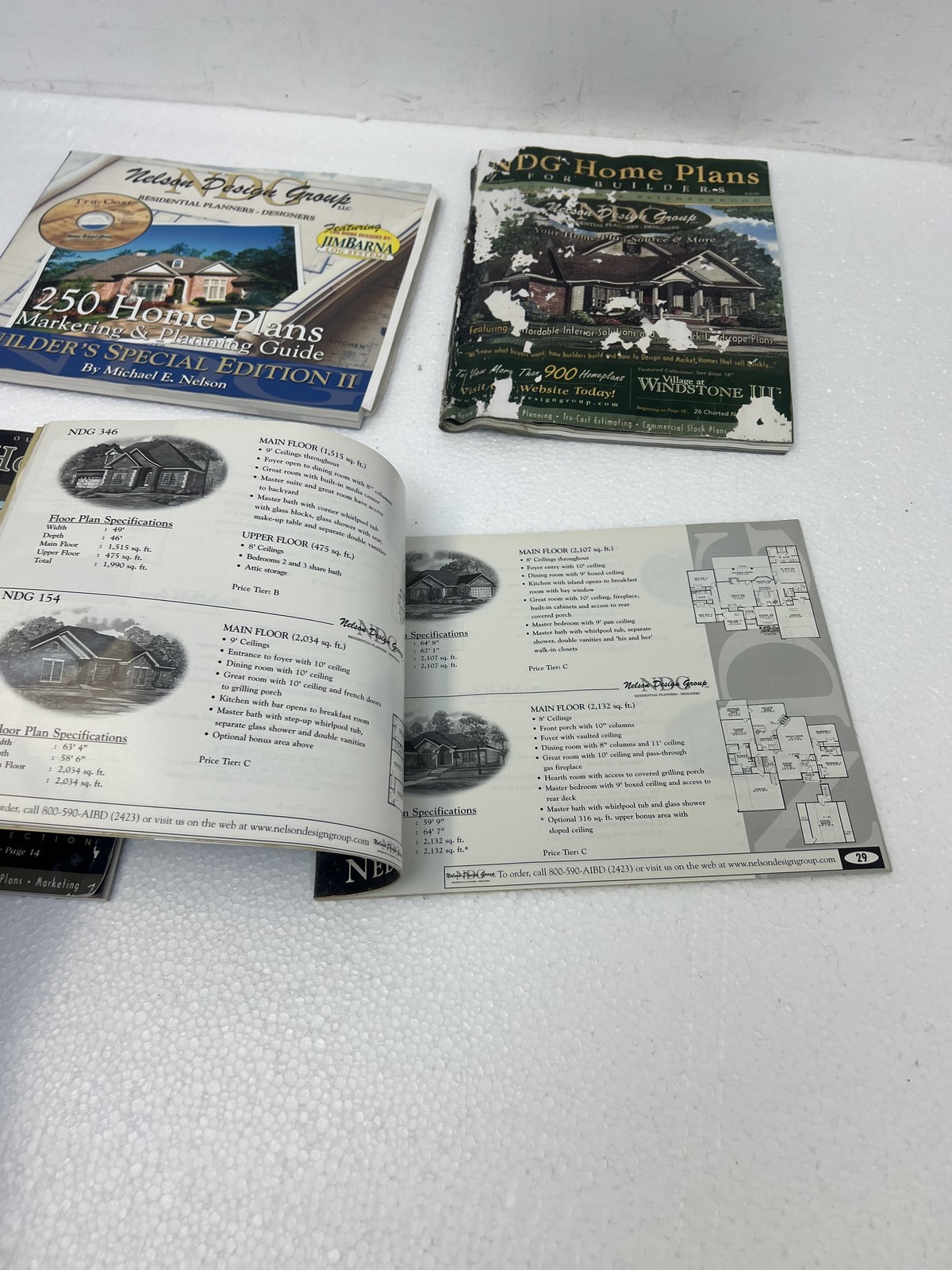 Nelson Design Group Home Plans Lot of 4 Architectural Residential Blueprints