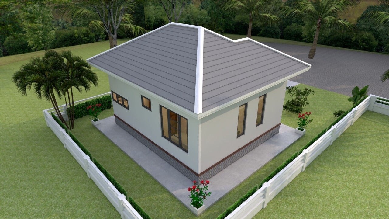 Custom Small House Plan 7×6 Meter 23×20 Feet 2 Beds 1 Bath Hip (A4 Hard Copy)