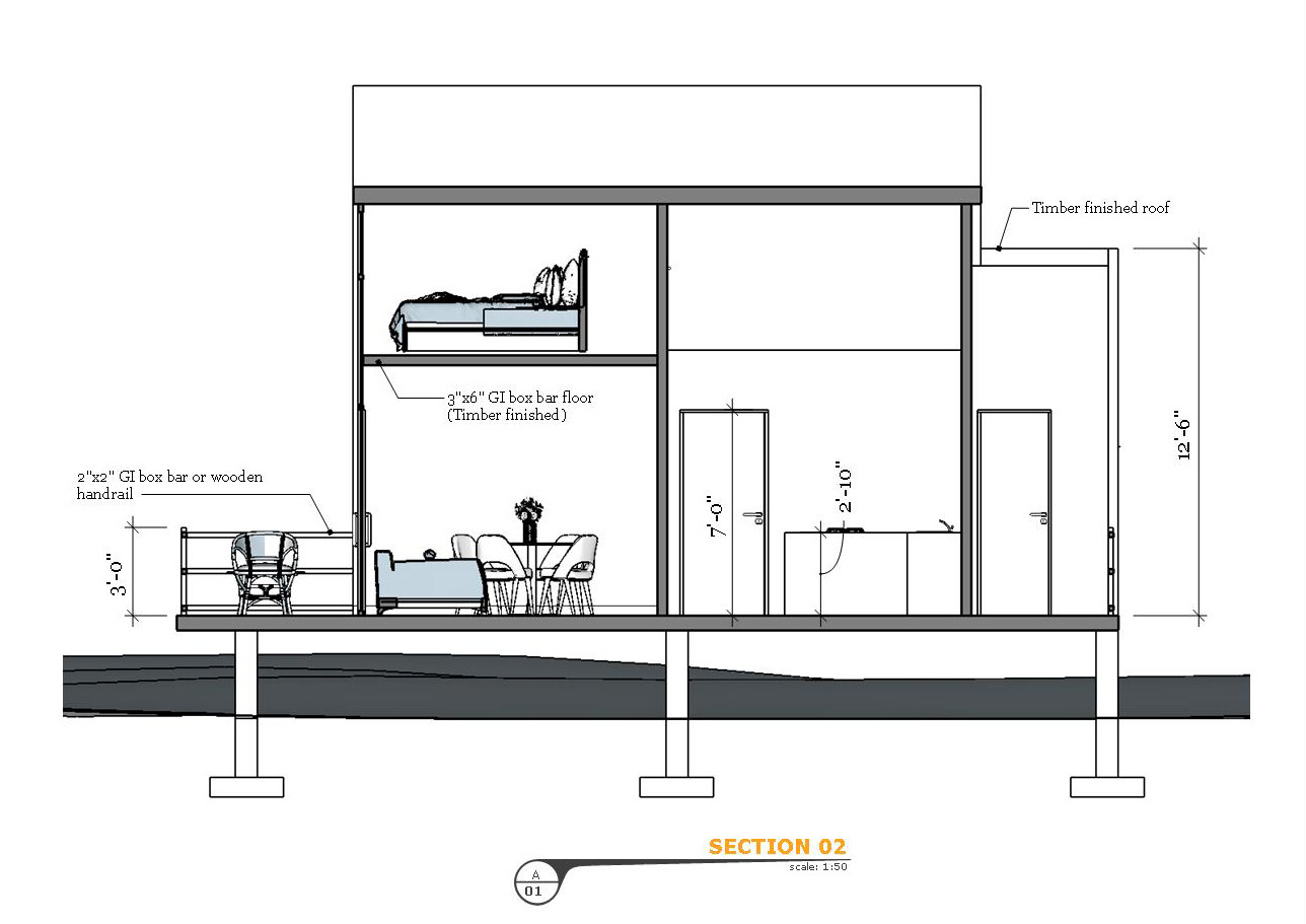 Modern A-Frame Cabin House Plan With 3D Images And PDF For Blueprint Plans