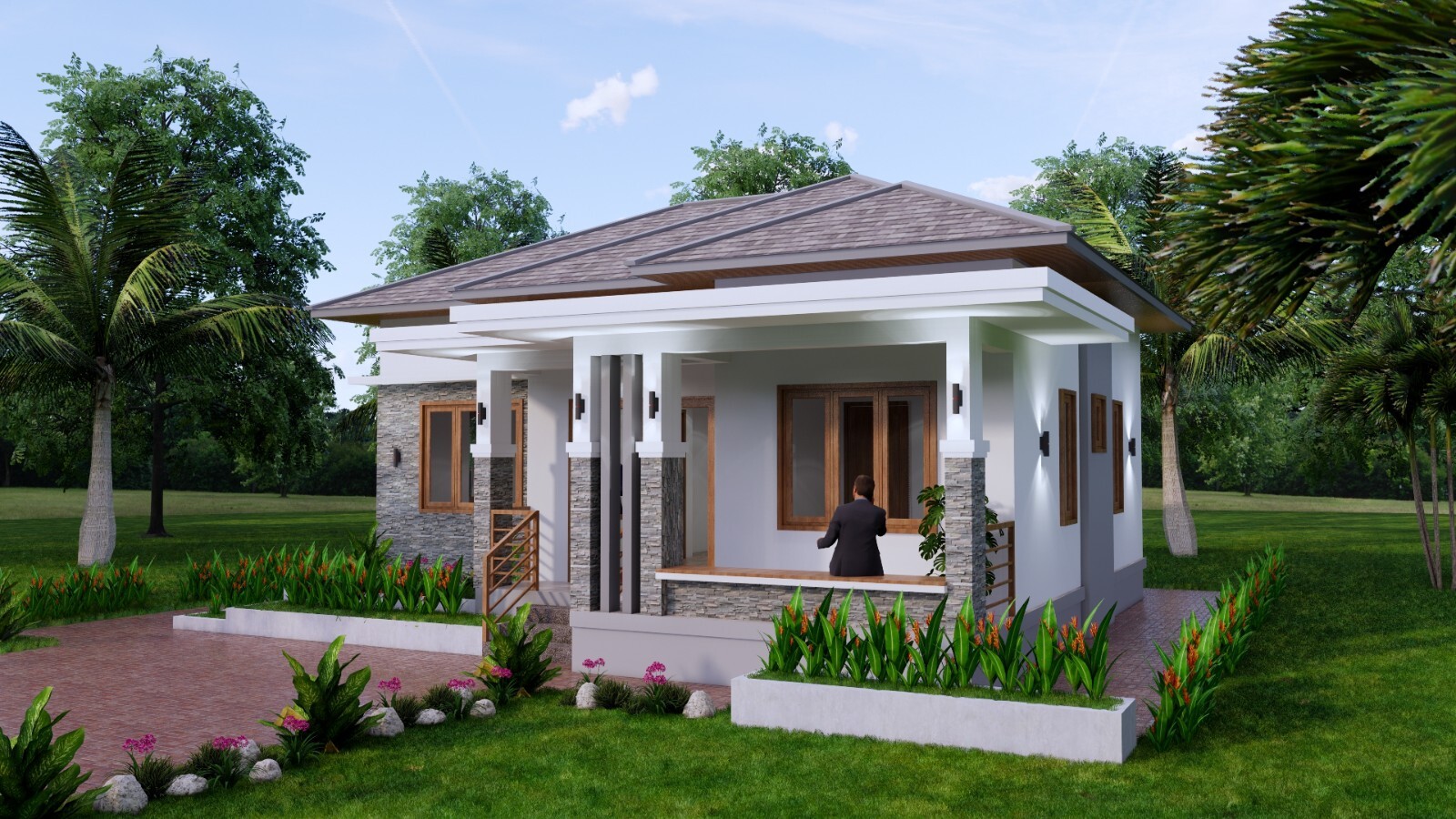30×30 Custom House Plan 9×9 Meter 3 Beds 2 Baths Hip Roof PDF (A4 Hard Copy)
