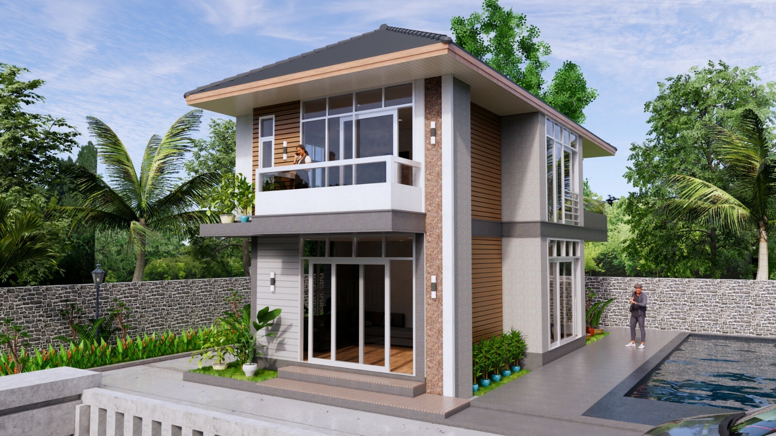 15×35 Feet Small House Plans 4.5×10.8 meter 2 Beds PDF Full Plans (A4 Hard Copy)