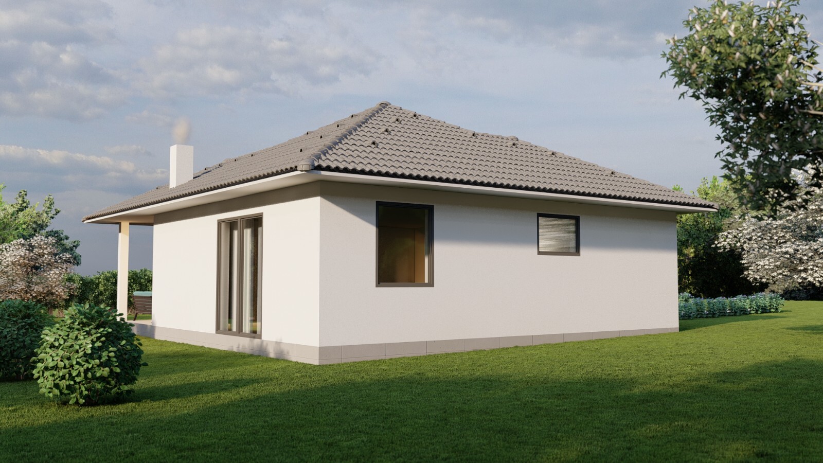 Tiny Single Story House Plans 595SQF/55.3m2 Modern Small House Blueprints