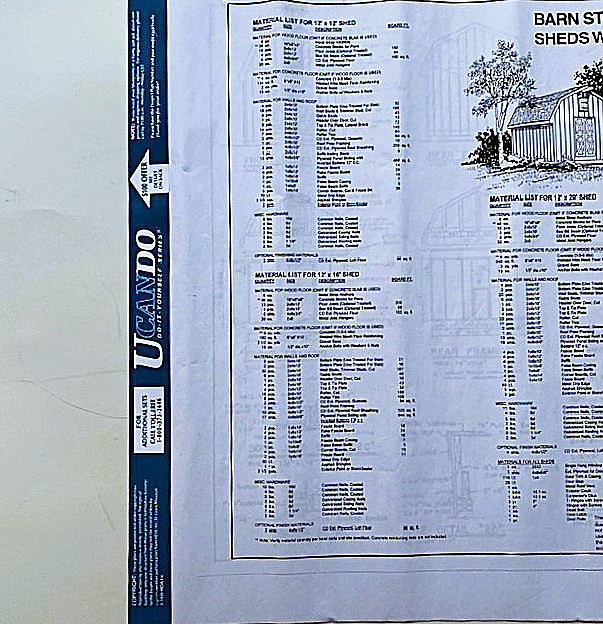 UCANDO Barn Storage Shed w/ Loft DIY Blueprint Plans – Project 12002