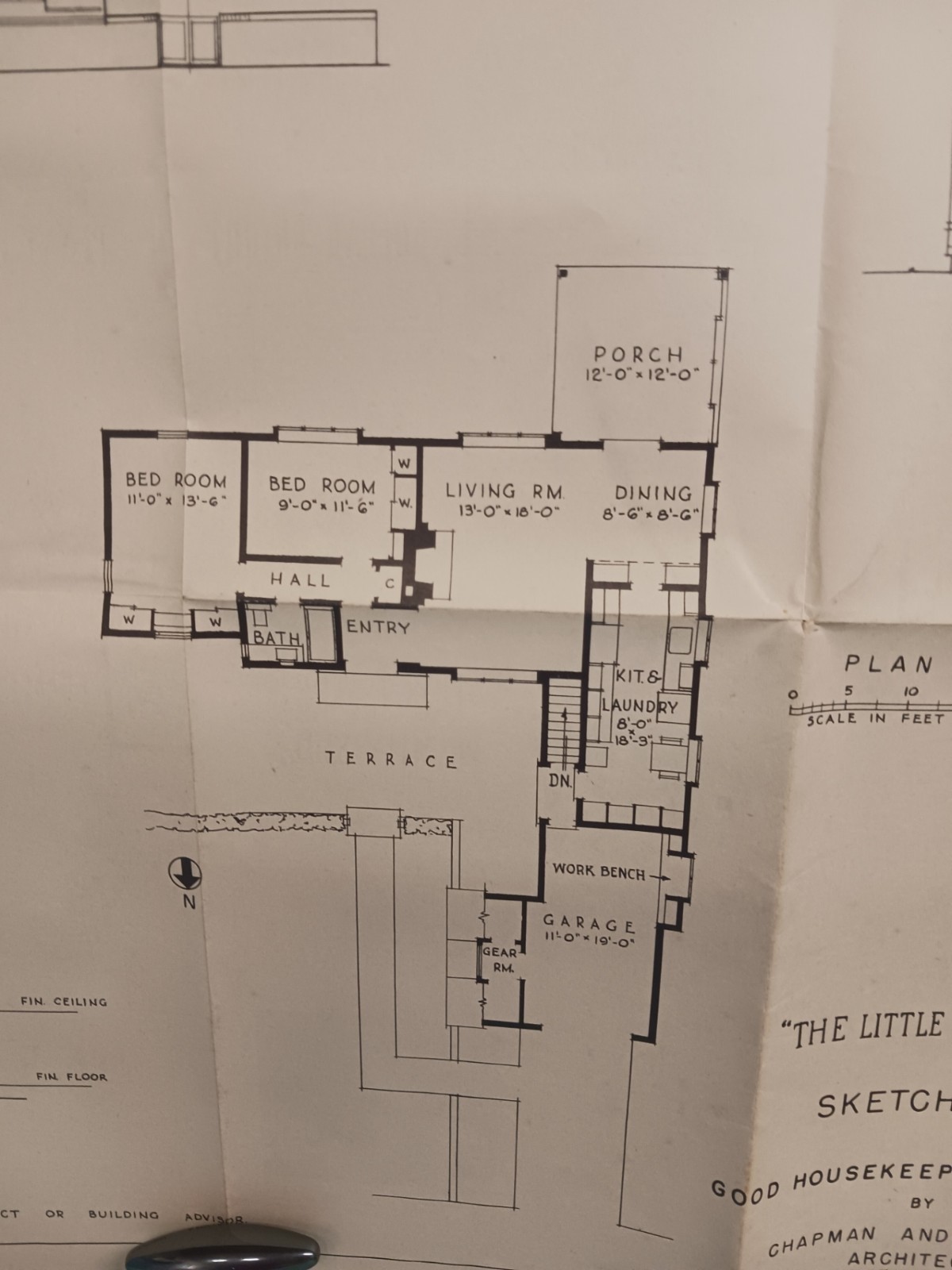 VTG 1950s The Little Red House Good Housekeeping Floor Plan MCM Chapman & Evans