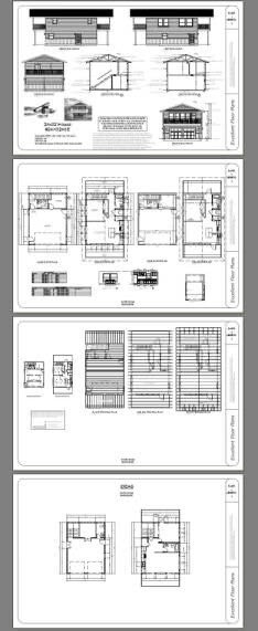 24×32 House — 1 Bedroom 1.5 Bath — 851 sq ft — PDF Floor Plan — Model 8E
