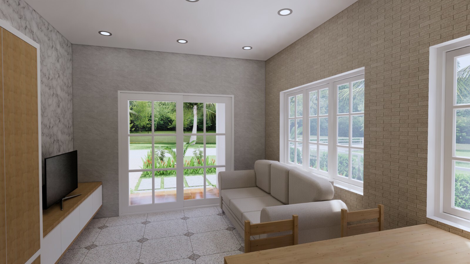 Small Granny Plans 7×7 Meter 23×23 Feet 1 Bed 1 Bath Flat Roof PDF A4 Hard Copy