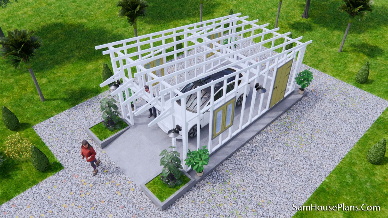 13×23 Garage Shed Roof 4×7 Meter 1 Car Shed Plan PDF Plans (A4 Hard Copy)