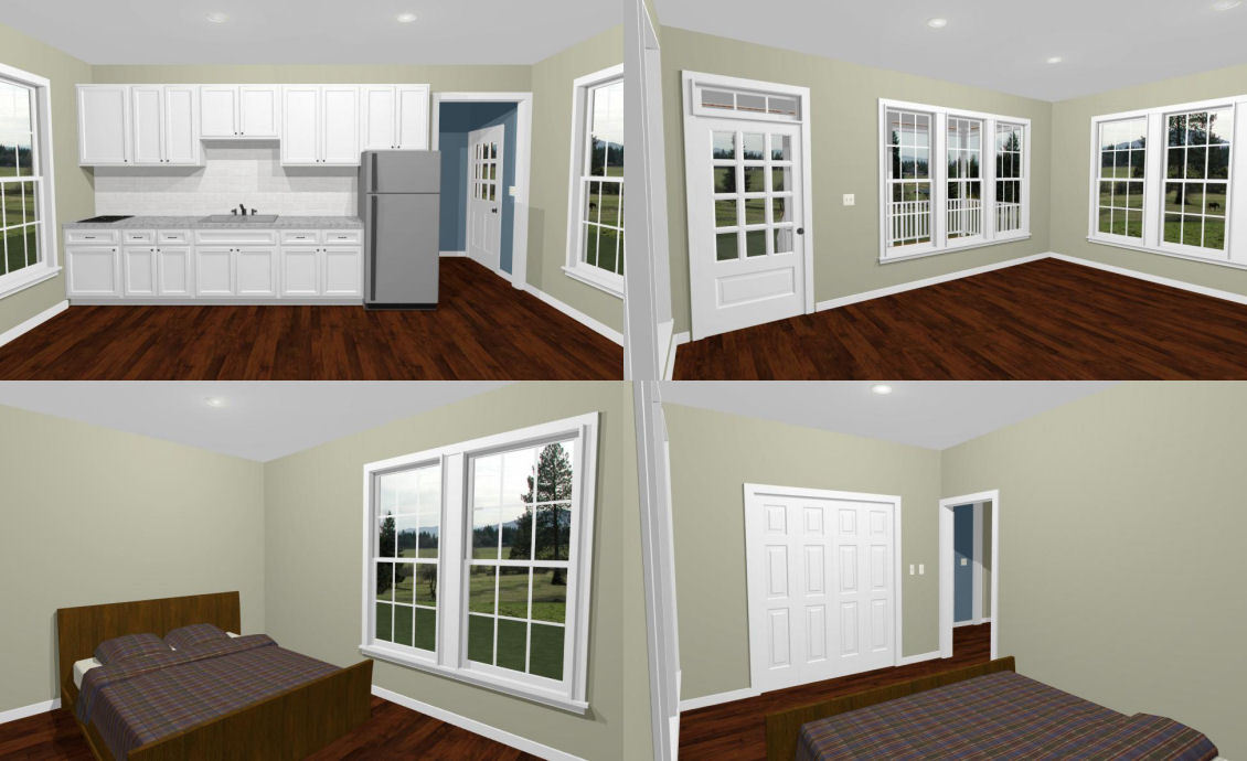 18×30 Tiny House — 540 sq ft — PDF Floor Plan – Model 5B