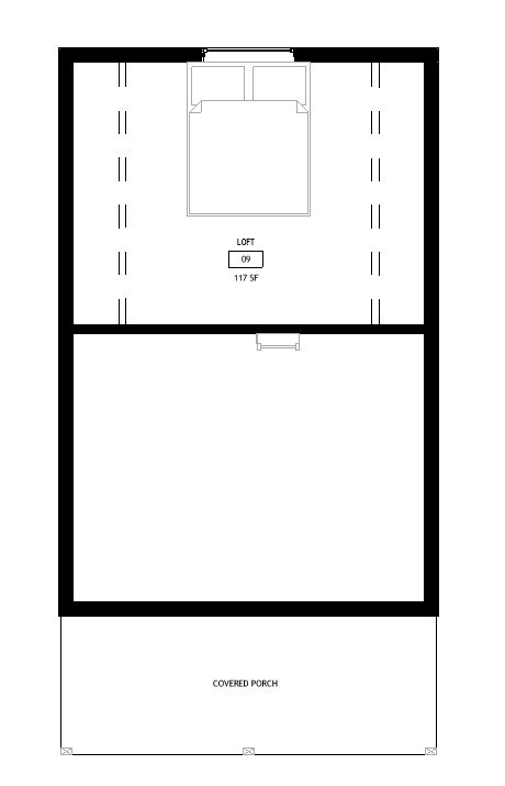 16’x24′ Cabin Plans with Covered Porch: Cottage, Guest House