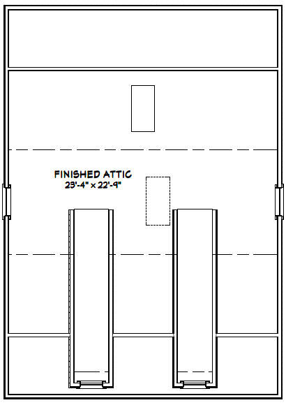 24×24 House — 3 Bedroom 3 Bath — 1,660 sq ft — PDF Floor Plan — Model 1A