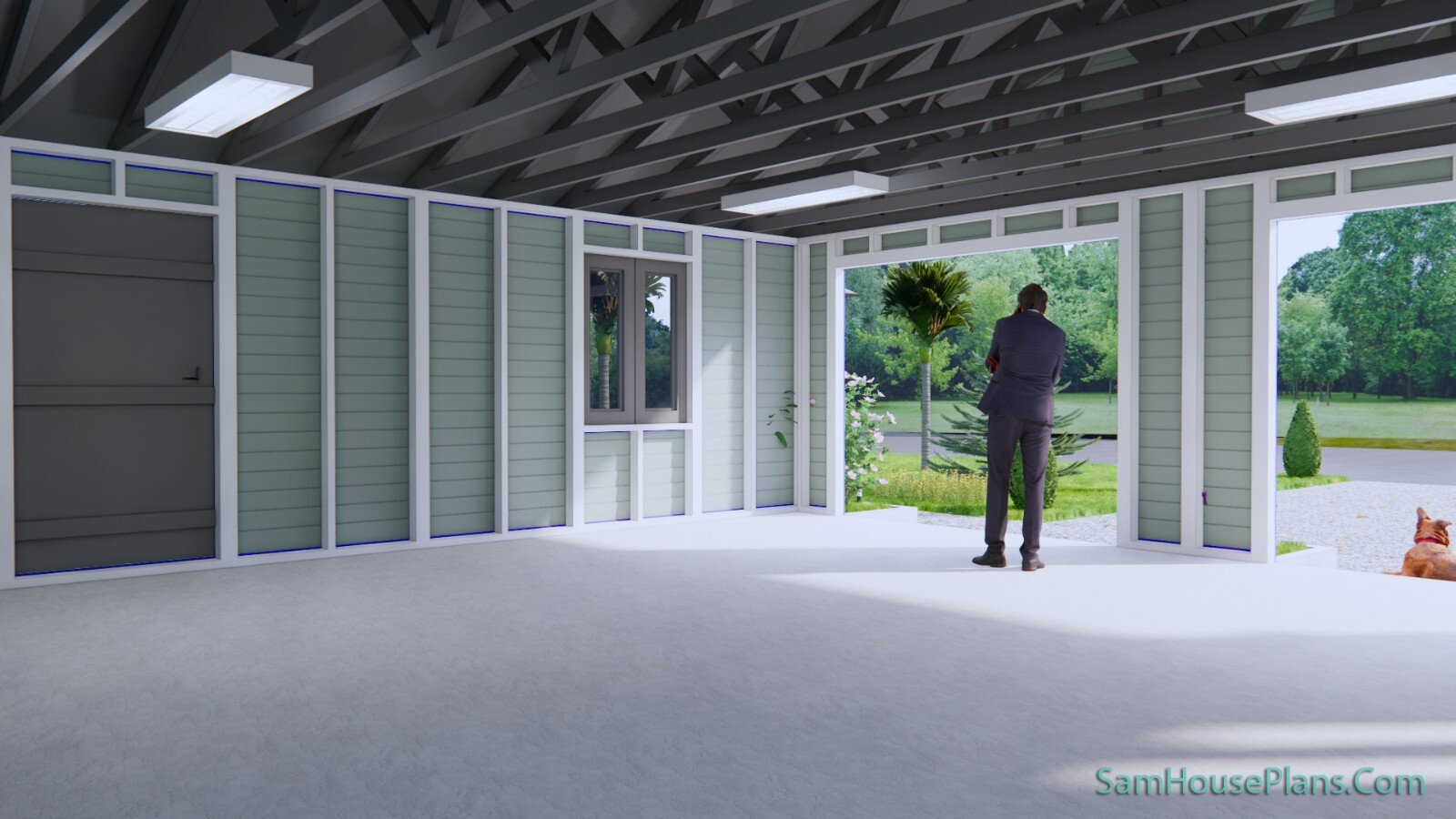 24×24 Feet 2 Cars Garage Shed Plan 7.3×7.3 Meter PDF Plans (A4 Hard Copy)