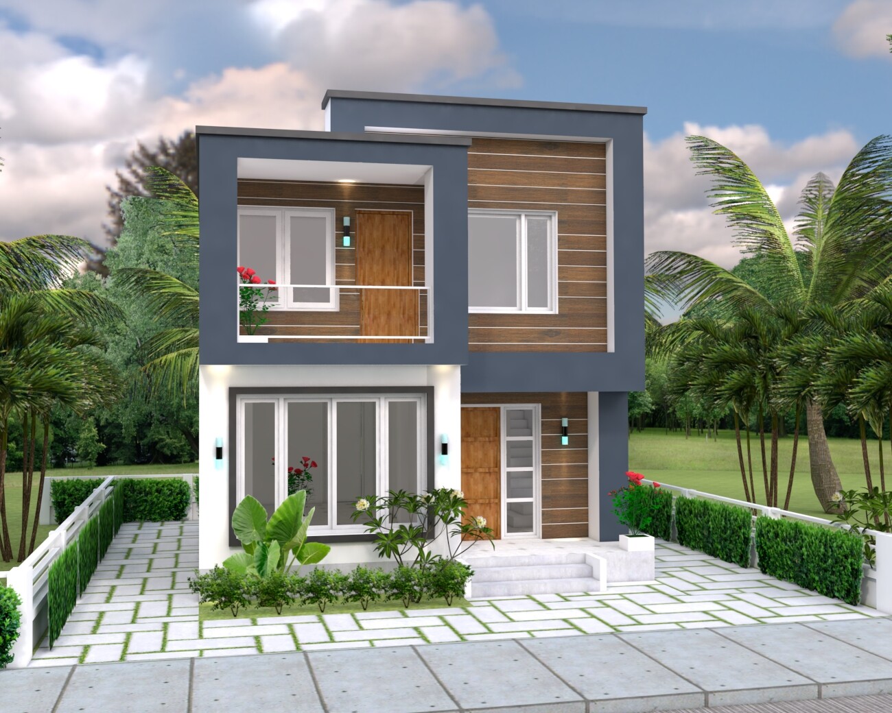 Small House Plan 21×25 Feet 6.5×7.5 Meter 2 Beds 2 Bath Flat Roof (A4 Hard Copy)