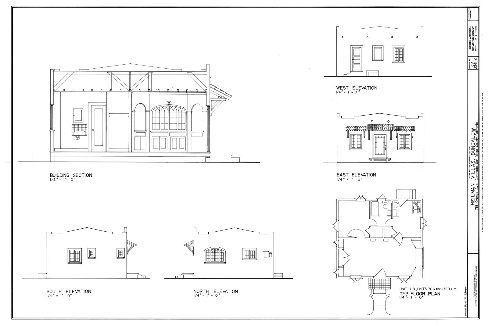 Small Home Designs, Mission Style Bungalows, stucco, PRINTED architectural plans