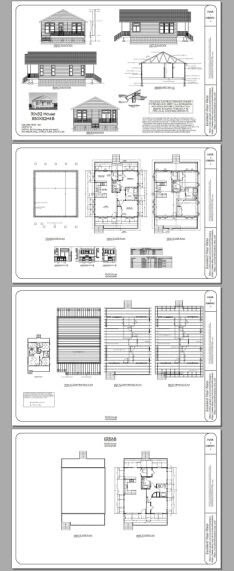 30×32 House — 2 bedroom 2 Bath — 960 sqft — PDF Floor Plan — Model 4B