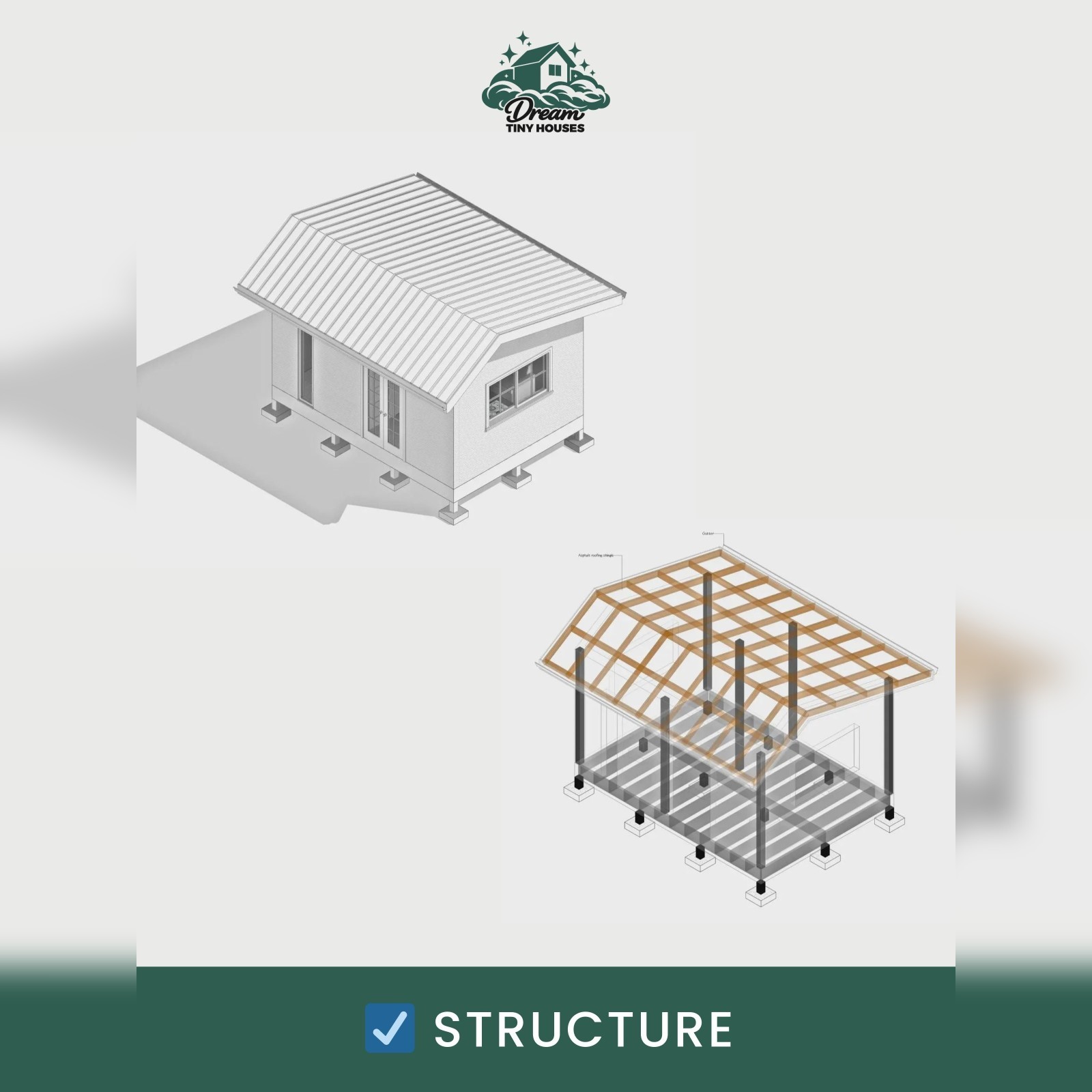 The Shelter Tiny House Blueprint Set (CAD File + Materials List)