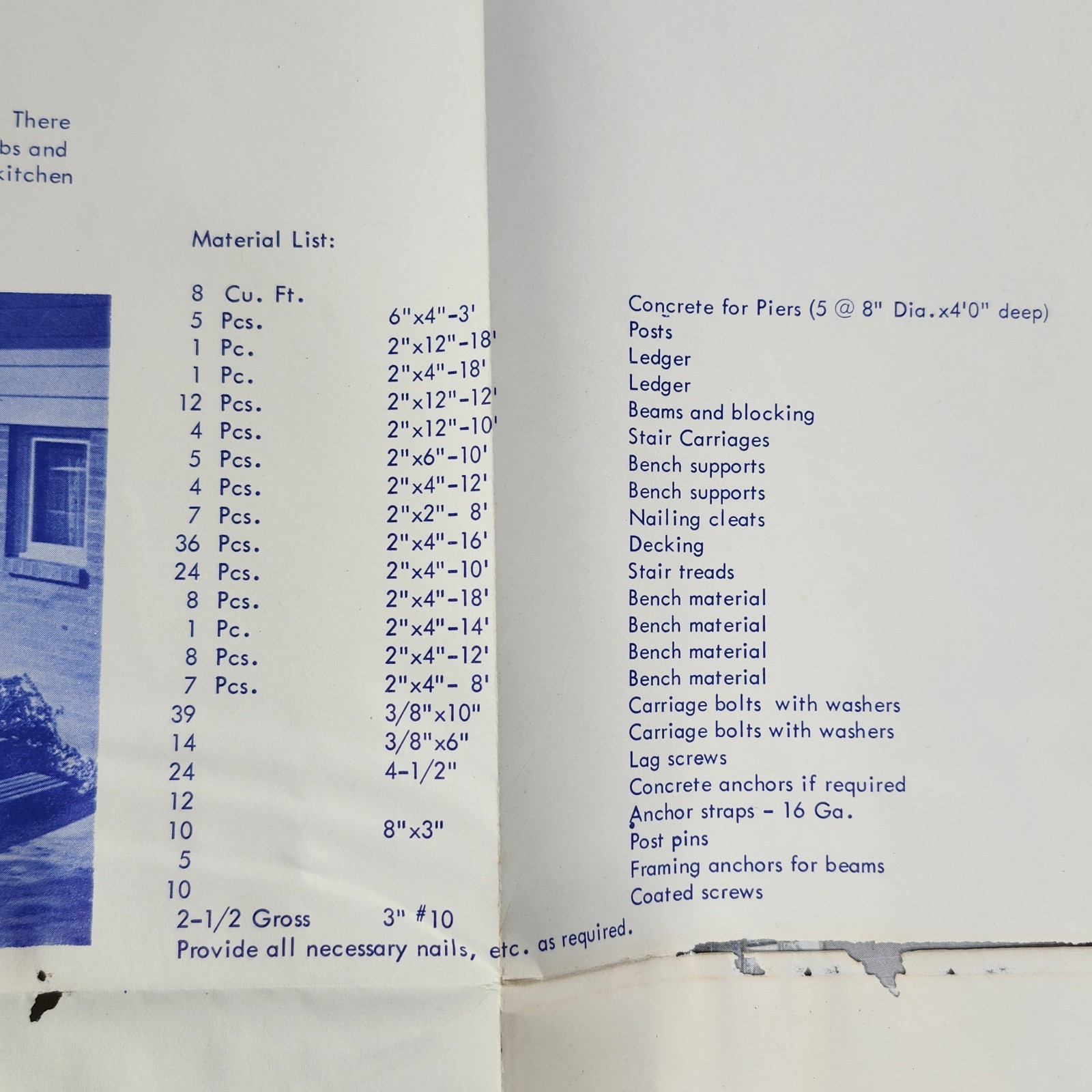 National Plan Service DIY Build Yourself Design 6 Blueprint Lot Home Improvement