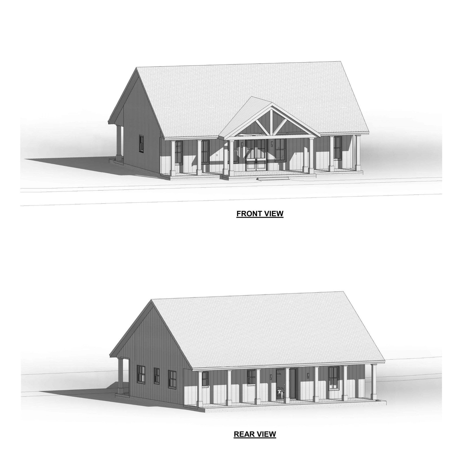 Spacious Open Plan House 3 bed 2 bath (50’x30′) Custom House Plans and Blueprint