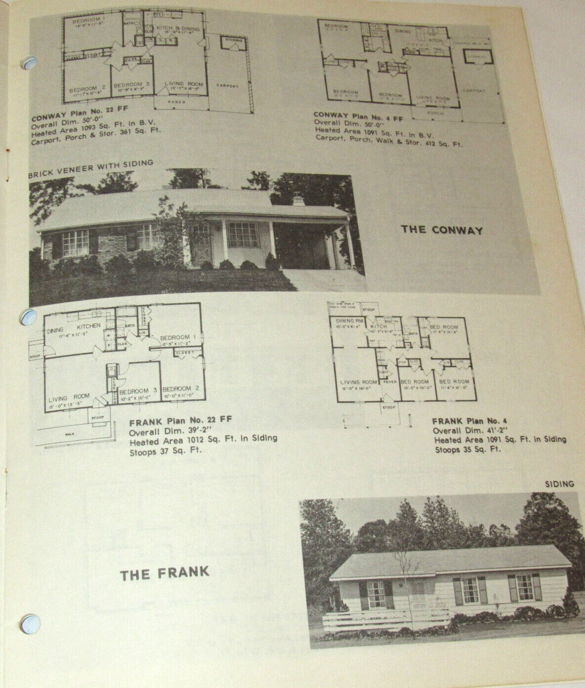 VTG 1979 ‘COMPACT HOMES’ 800-1250 SQ FEET PLANS CATALOG OF HOUSE PLANS! LAYOUTS!