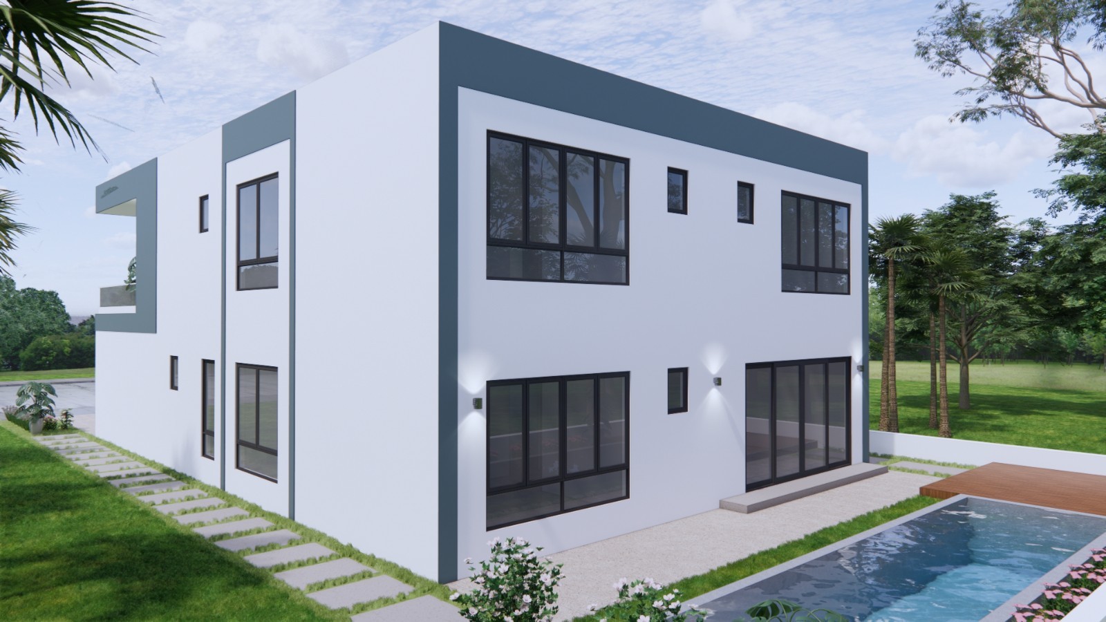 39×56 Feet House Plans 3d 12×17 Meter 6 Beds 8 Baths PDF File and (A4 Hard Copy)