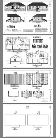 60×30 House — 4 bedroom 3 Bath — 1,800 sqft — PDF Floor Plan — Model 3B