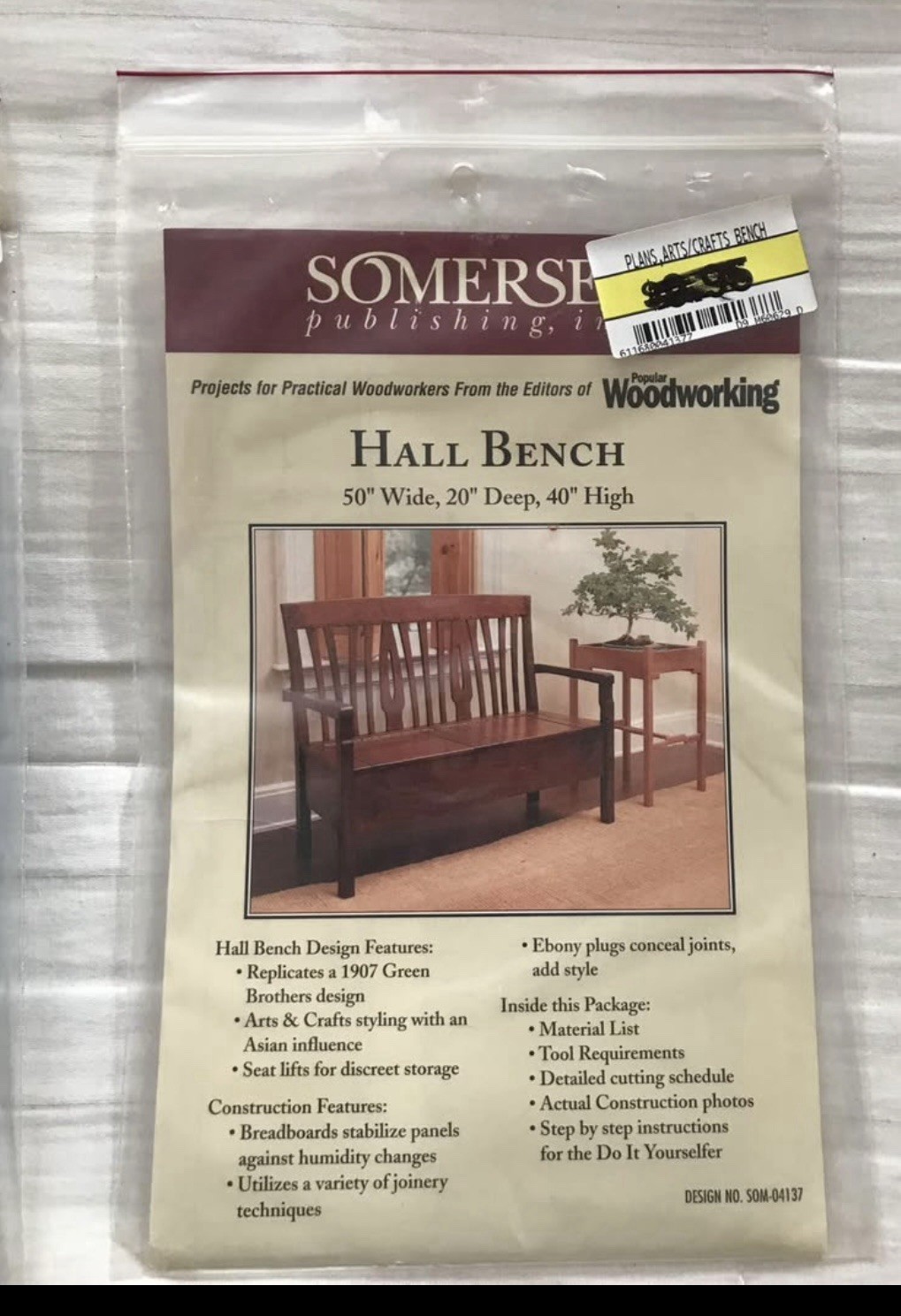 Building Plans – Deck – Picnic table – Hall bench￼YOUR CHOICE