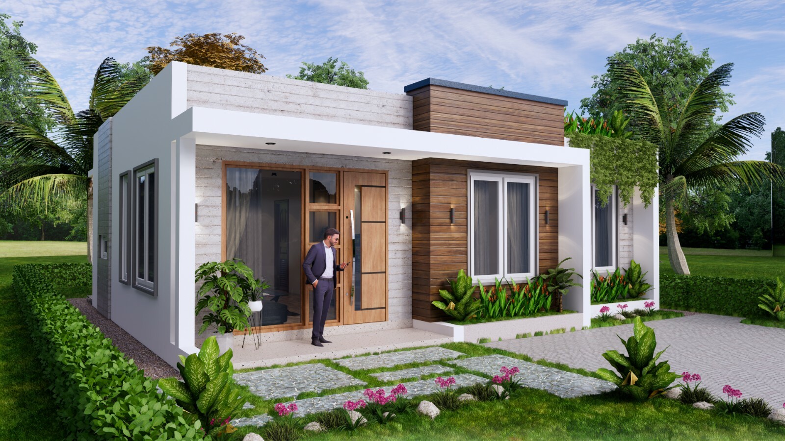 33×27 Feet Small House Design 10×8 Meter 2 Beds 2 Baths Terrace (A4 Hard Copy)