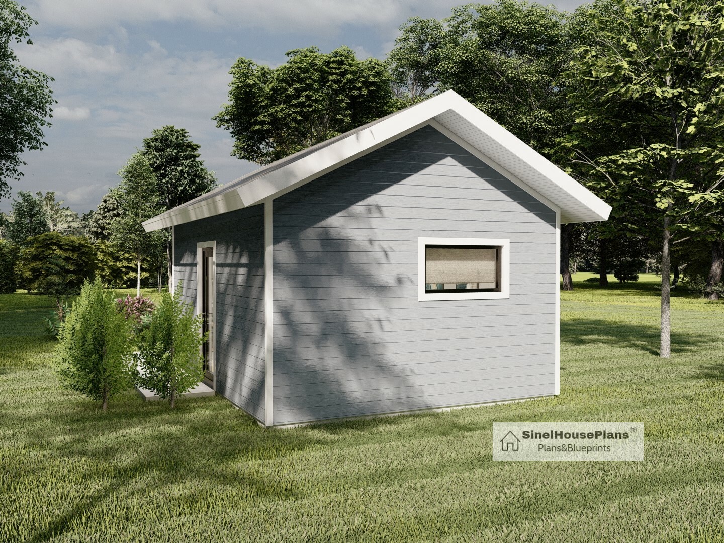 Backyard Office Plans, 14×18 Tiny House Building blueprints, Shed drawings