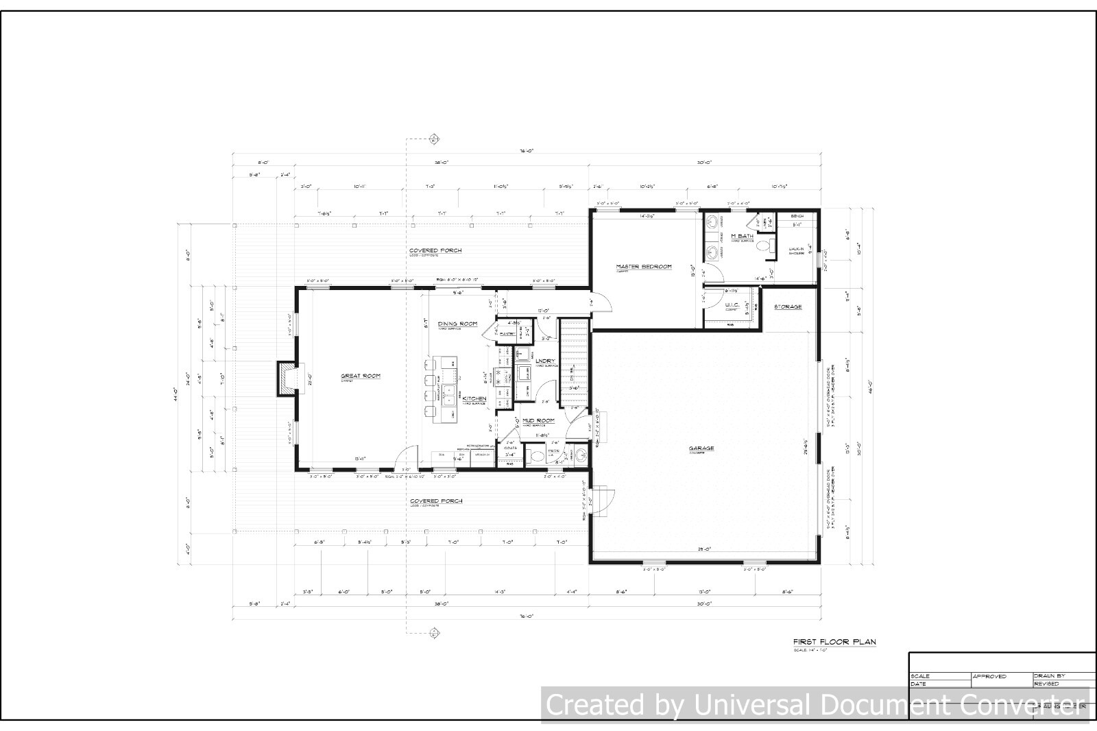 Full Set of single story 3 bedroom house plans 2,530 sq ft