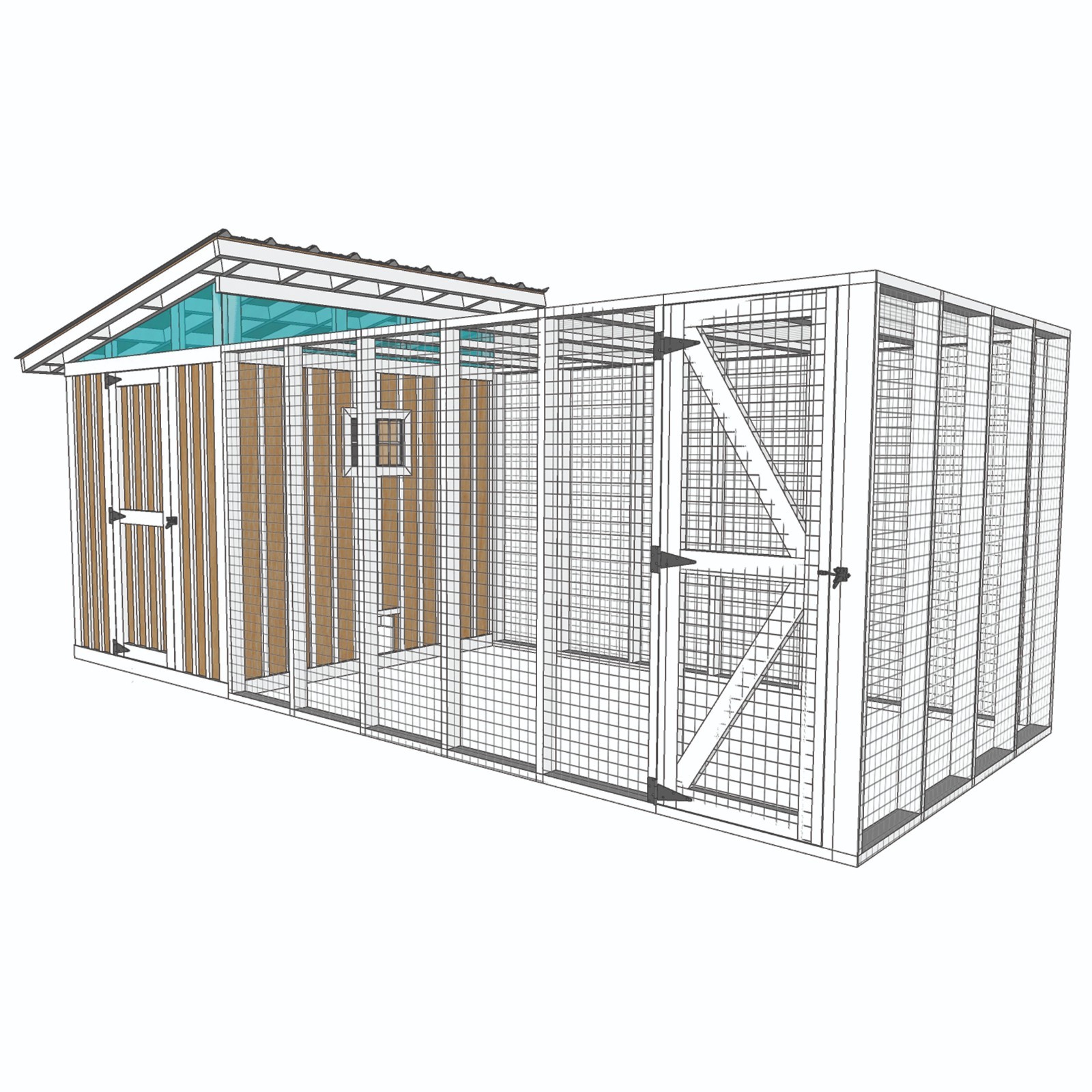 8×18 chicken coop building plans – Digital Download – No physical item