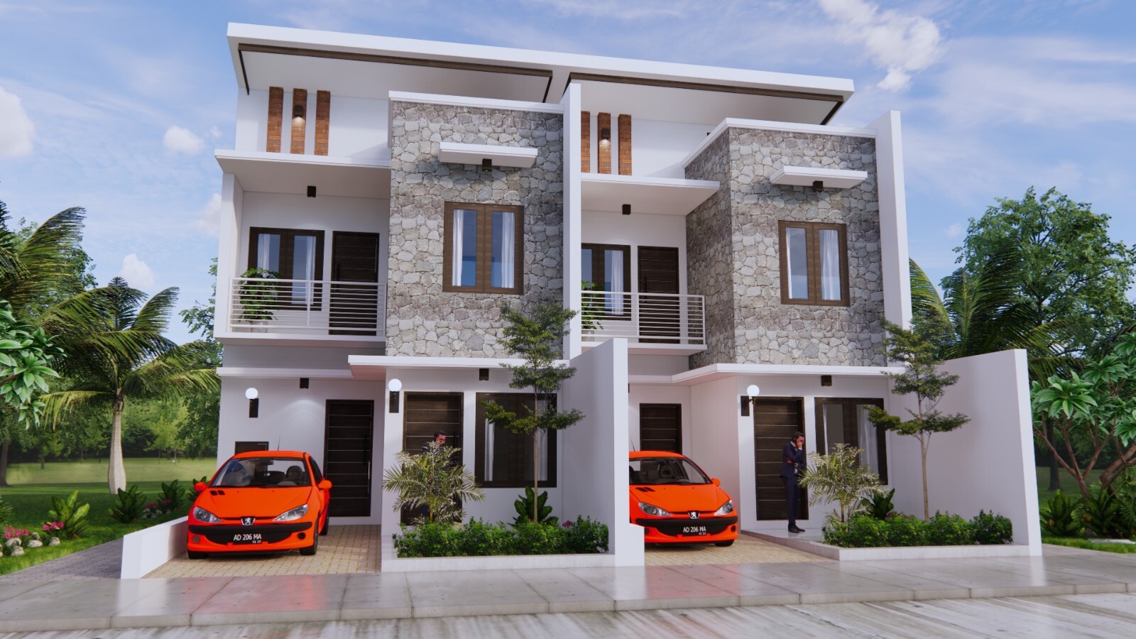 20×59 House Design Plan 6×18 Meter 4 Beds 5 Baths PDF (A4 Printed Plans)