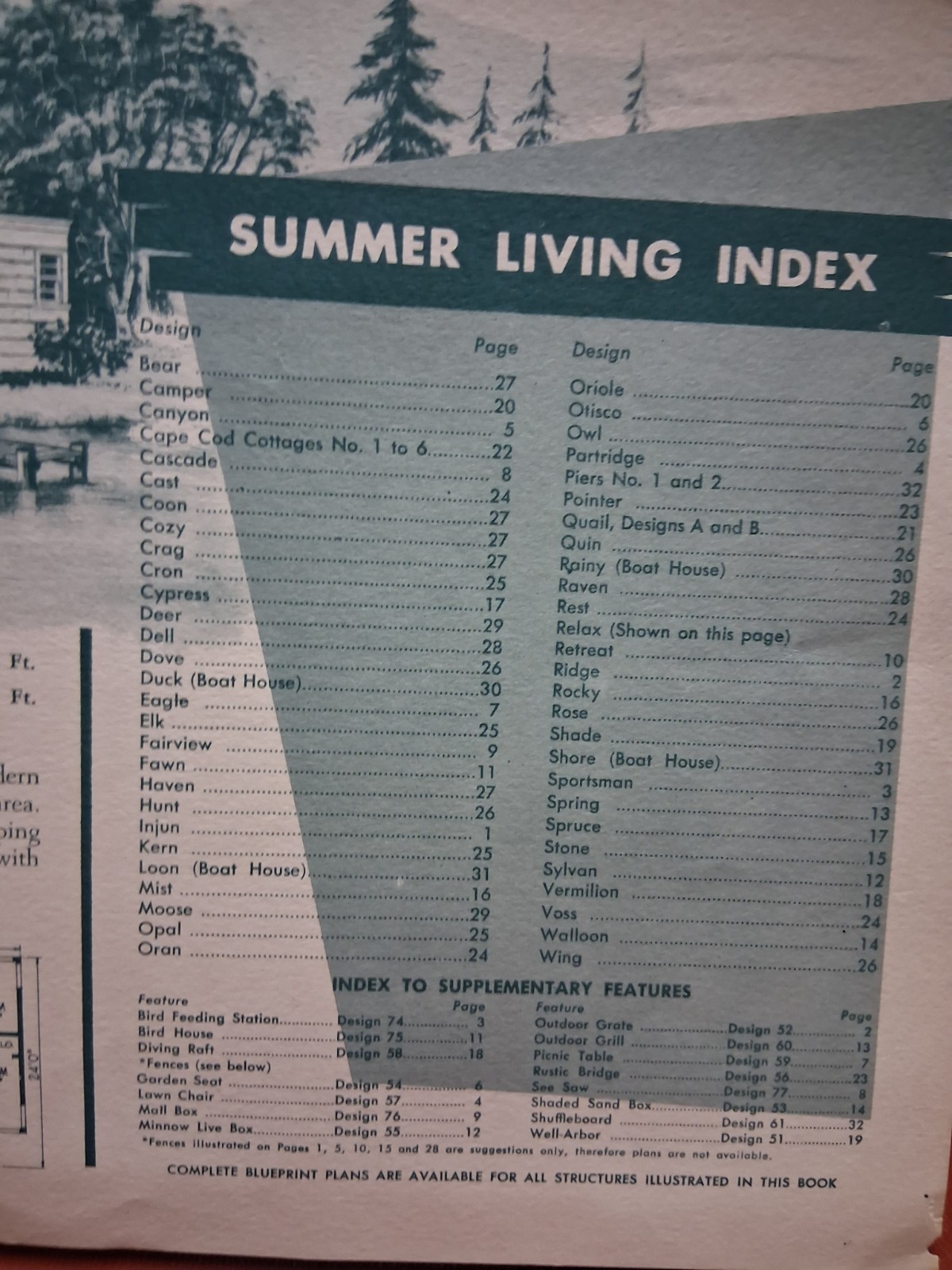 Vintage Summer Living Revised Edition Potlatch Yards MCM Cabin Plan Book