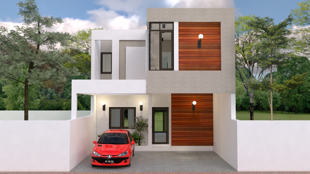 23×36 Feet House Plans 7×13 Meter 3 Beds 3 Baths Flat Roof PDF (A4 Hard Copy)
