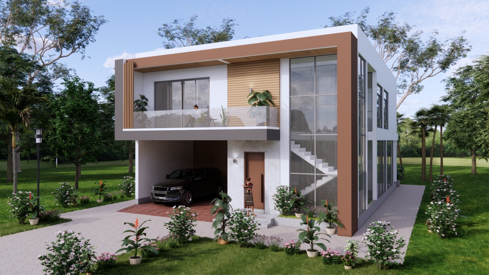 36×49 Feet House Plan 11×15 Meter 5 Bed 7 Bath Slab Roof CAD, PDF, &A4 Hard Copy