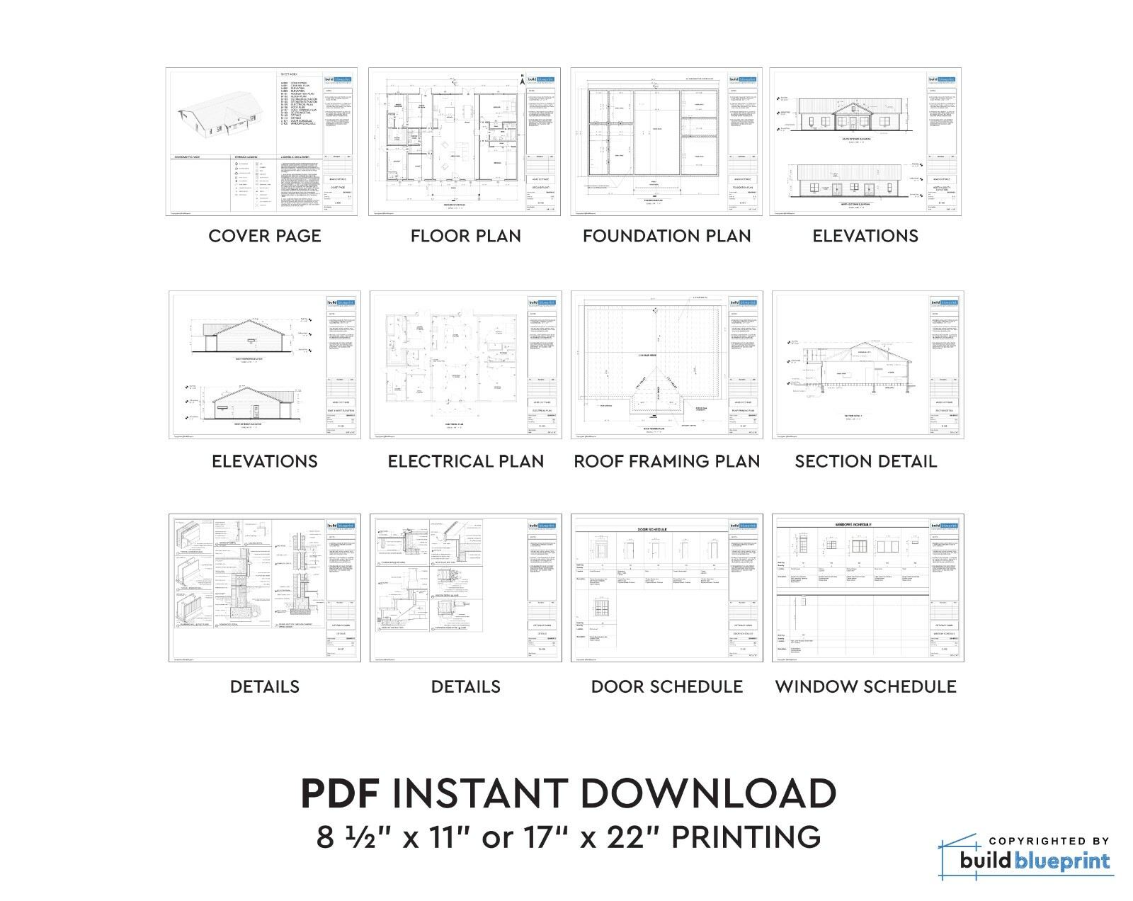 40′ x 60′ Modern House Architectural House Plans 4 Bedroom – PDF Download