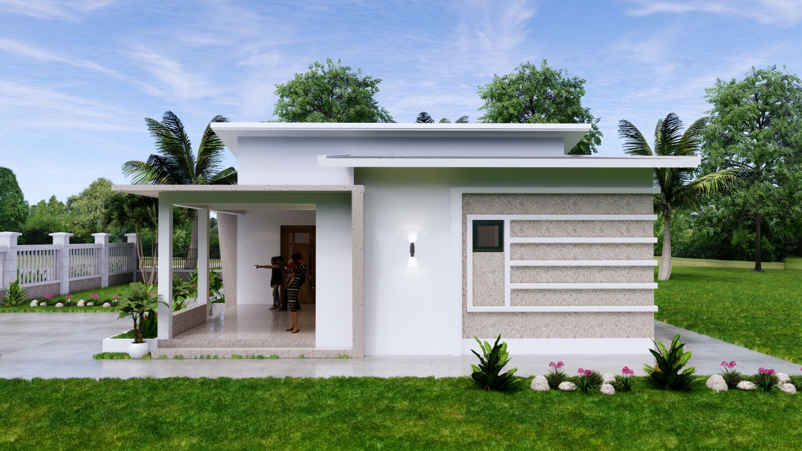 49×30 Feet House Plan 15×9 Meter with 3 Beds 3 Baths Shed Roof (A4 Hard Copy)