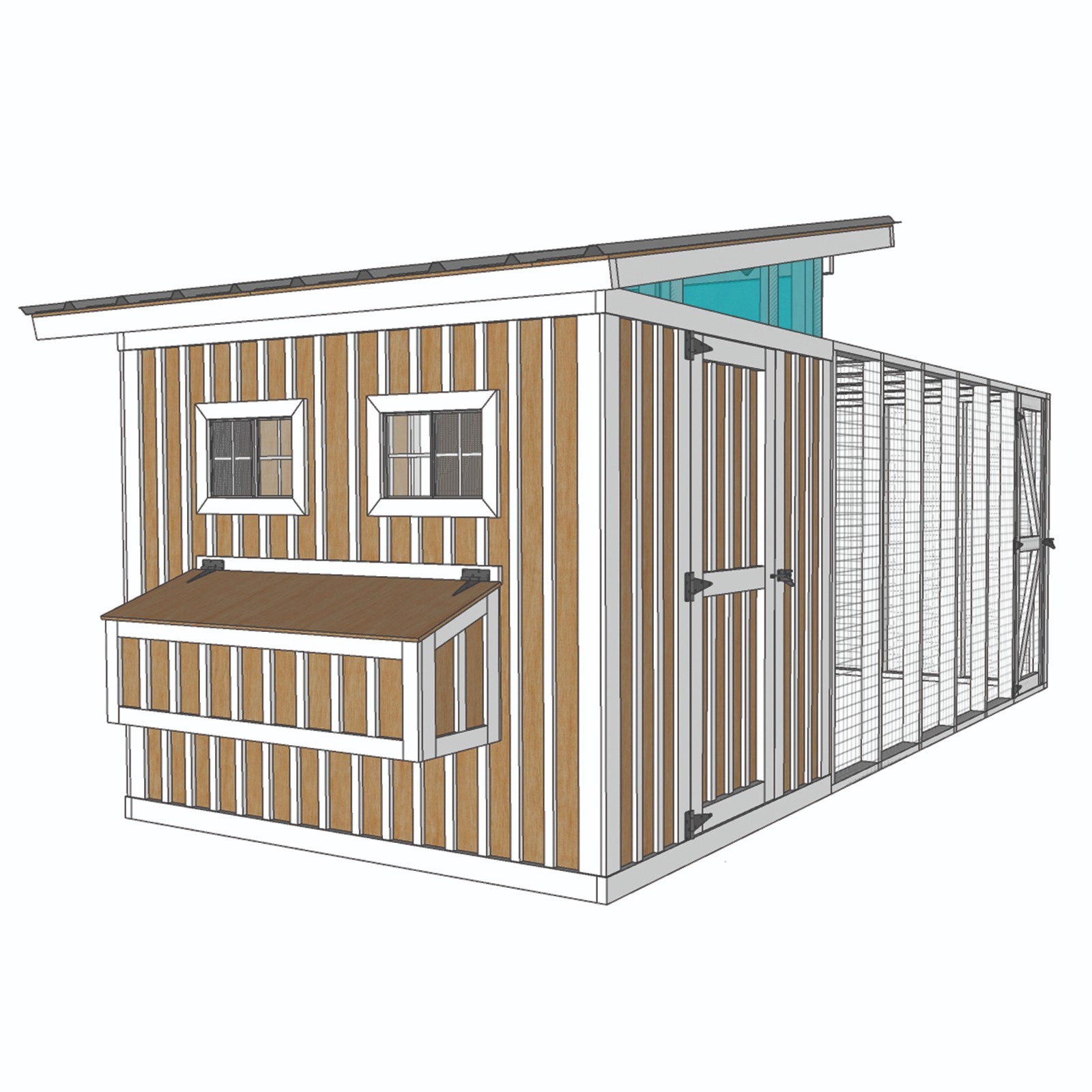 8×18 chicken coop building plans – Digital Download – No physical item