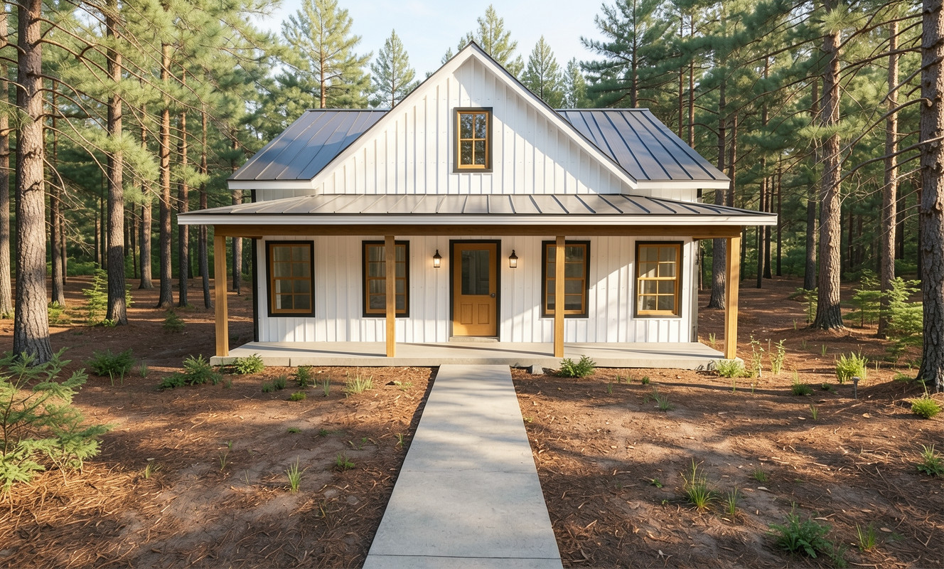 1,100 Sqft (Living) Modern Farm House with – 2 Bd, 2 Ba