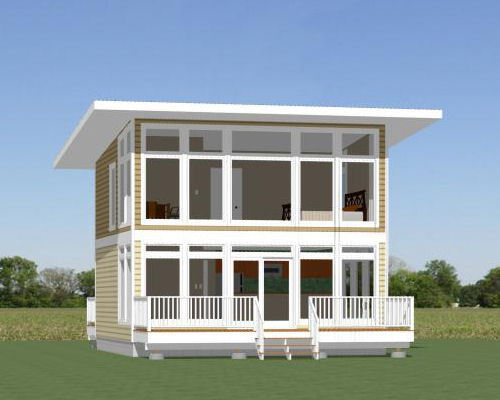 24×24 House — 1 Bedroom 1.5 Bath — PDF FloorPlan — 1,066 sqft — Model 10A